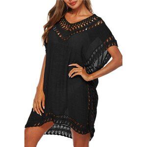 Womens Swimsuits Cover Ups Crochet Chiffon Beach Cover Bathing Suit